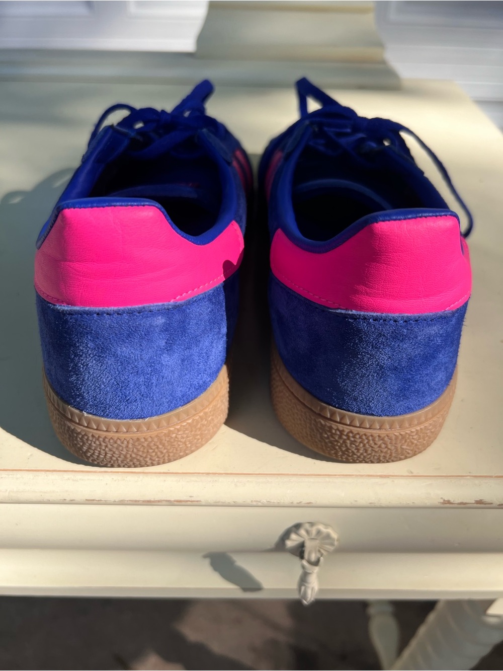 Adidas Handball Spezial Sneakers in Royal Blue & Hot Pink - Picture 3 of 5